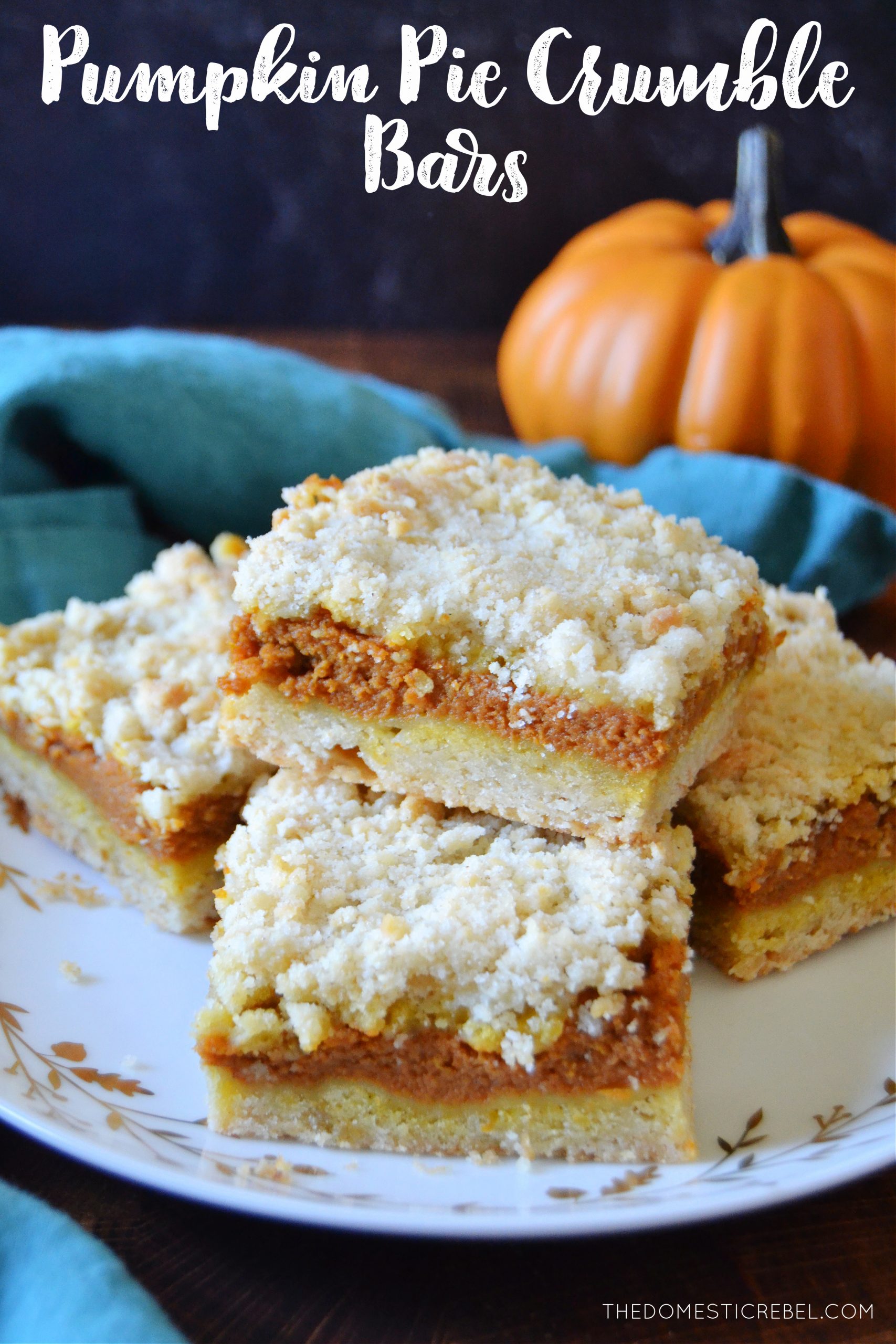 Skip the Pie Crust: Try Delicious Pumpkin Pie Crumb Bars